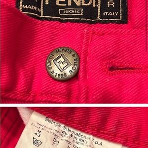 Vintage Fendi red jeans, 43 (10)